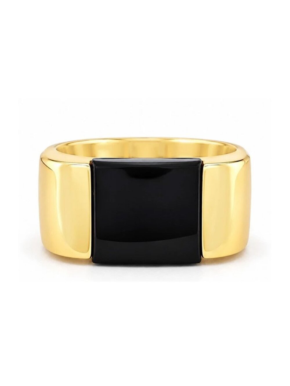 Genuine 2.76 Cts Black Onyx Ring Solid 10k Gold